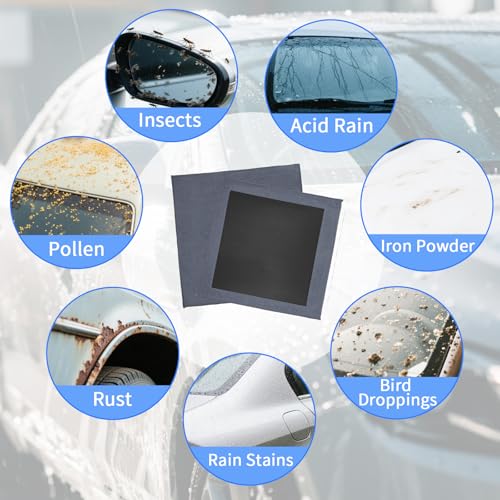 2 Pack Clay Towel Auto Detailing 12 x 12 Inch Fine Grade Clay Bar Towel for Car Detailing Microfiber Car Cloth Cleaner for Cleaning & Release of Paint Contaminants, Grey - color: Grey