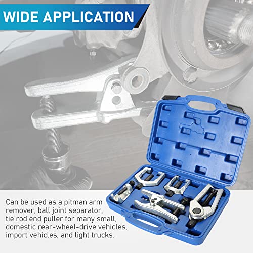 ATPEAM 5pcs Ball Joint Separator Pitman Arm Puller | Tie Rod End Tool Set for Front End Service, Splitter Removal Kit