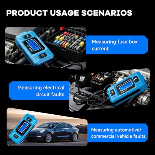 Automotive Circuit Fault Probe Tester CNBJ-611, High-Precision 20A 48V Automotive Current Tester with LCD Display & Front Lighting, Car Circuit Probe Tester Relay Fuse Checker for Vehicles