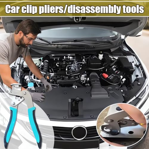 Car Clip Pliers/Disassembly Tools 2026 Upgrade Automotive Clip Removal Pliers Trim Removal Tool Panel Trim Snap Plier for Car Fasteners Ergonomic Grip Stainless Steel Head (2PCS) - color: 2pcs