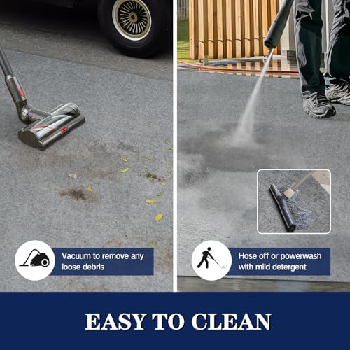 Garage Floor Parking Mat 36 x 60 Inches Under Car Motorcycle Mat, Oil Absorbent Pad Waterproof Driveway Mats, Protects Floor from Spills, Drips, Splashes and Stains, Washable, Reusable