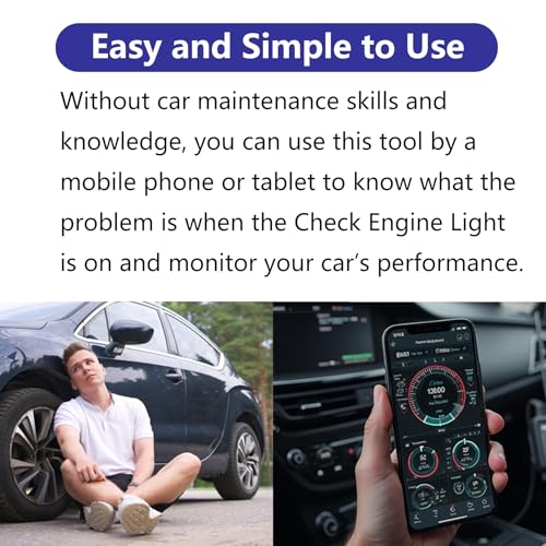 WiFi ELM327 OBD2 Adapter WiFi ELM 327 OBD2 Scanner for Android iOS iPhone OBDii Car Scanner Code Reader Connector Dongle OBD ELM327 OBD2 Scanner Diagnostic Tool Interface for Torque