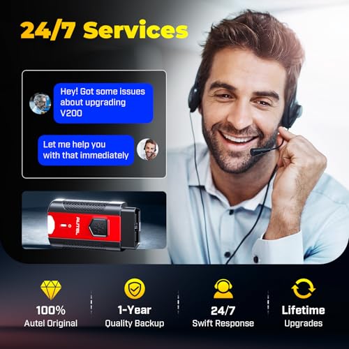 Autel MaxiVCI V200 VCI200 Wireless OBD2 Connector Adapter, VCI 200 OBD2 Diagnostic Dongle, Work w/MaxiSys Scanner MS906 PRO MS906MAX MS906 PRO-TS KM100 BT608 BT609 ITS600 MK906 PRO TS