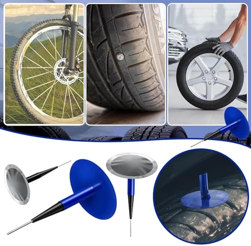 24PCS Car Tire Patch Kit Rubber Tire Repair Patch Mushroom Tire Plugs | Puncture Repair Plug for Car Truck Motorcycle Bike Tire Repair Patch Tools (0.16 x 1.42, 0.24 x 1.89, 0.35 x 2.36 in)