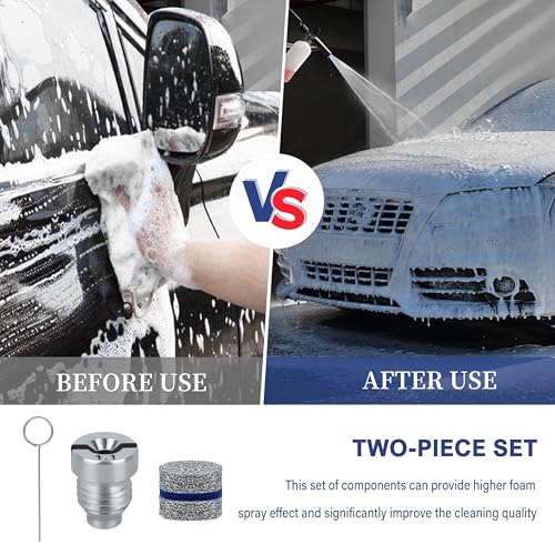 1.1 mm Foam Cannon Orifice Mesh Kit - 3000PSI Filter & Meshes (Two Suits) for Thread Nozzle