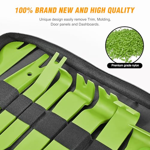 GOOACC 238Pcs Trim Removal Tool, Auto Push Pin Bumper Retainer Clip Set Fastener Terminal Remover Tool Adhesive Cable Clips Kit Car Panel Radio Removal Auto Clip Pliers, Green - color: 120Pcs Clips + 118 Remover Green