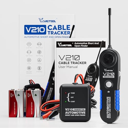 VDIAGTOOL V210 Wire Tracer Electrical Circuit Breaker Finder Automotive Open & Short Circuit Finder Circuit Tester Fault Probe Wire Tracker Electrical DC 6-42V for Cars, Motorcycle