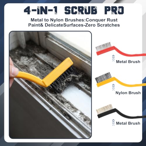 23 Pcs Window Track Cleaner Tools Set, Window Groove Cleaning Brush Kit for Sliding Door, Sill, Tile Lines, Shutter, Car Vents, Keyboard, Air Conditioner