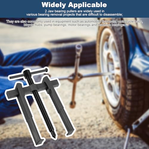 4 Pcs 2Jaw Gear Puller Set Jaw Bearing Puller Remover 8inch Adjustable 2 Jaw Pullers Tool,Pulley Pullers Removers Tool,Carbon Steel Pump Pulley Remover for Wheel, Bearings, Gears, Motorcyc