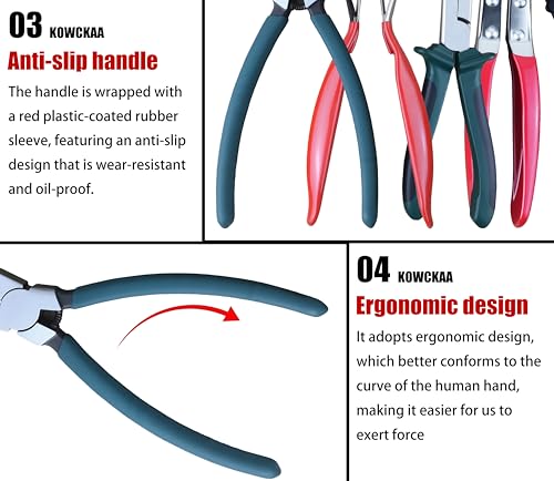 Set 4Pcs electrical connector disconnect tool,Fuel Line Pliers,9" Fuel Filter Caliper,electrical disconnect pliers for cars,Hose Pipe Clamp Clip