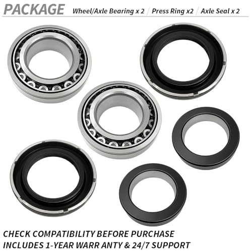 2 PCS Axle Bearing & Seal Kit for Jeep J10 CJ6 CJ5 Wrangler JK, for Nissan Xterra,1971-2018