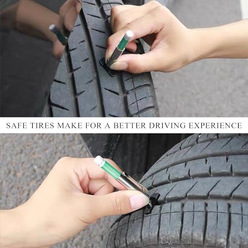 Yourkar 2 PCS Car Tire Tread Depth Gauge, Tire Depth Gauge with Six-Sided Smart Color Coded, Tire Tread Depth Measurement Tool for Most Auto Truck SUV, Universal Car Accessories - color: 2 PCS