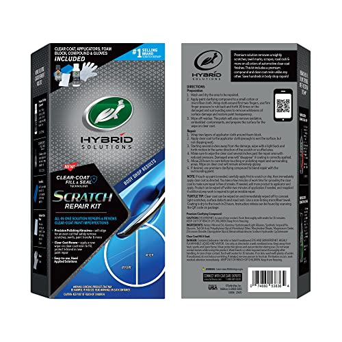 Turtle Wax 53836 Hybrid Solutions Scratch Repair Kit, Car Scratch Remover and Restorer That Repairs Surface Scratches, Swirls, Paint Transfer and More, Boxed Kit