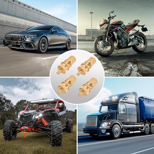 Spurtar Tire Deflator, 6-30 PSI Air Down Tire Deflators Offroad Accessories | 4 Pack with Storage Bag, For Jeep, Car, Truck, Motorcycle, ATV