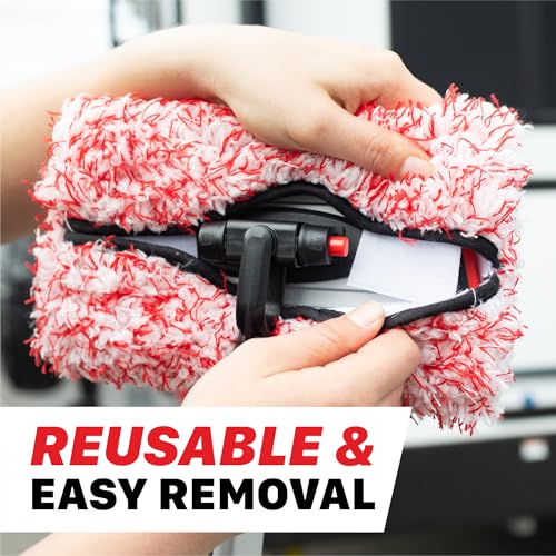 Maxshine Universal IncrediStick Car Wash Stick & Mitt – Extends to 4ft with Lightweight Aluminum Handle, Microfiber & Chenille Covers – Compact Auto Detailing Tool for Cars, Trucks, SUVs & RVs