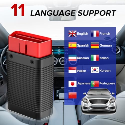 LAUNCH AIOBD Bluetooth OBD2 AI Car Diagnostic Scanner | Free Engine Diagnostics, AI Code Explain, Supports iOS & Android, Fits 1996+ Cars