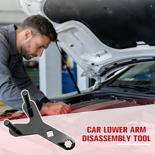 Car Lower Control Arm Prying Tool, Vehicle Suspension Bushing Lower Ball Joint Removal Tool, Automotive Bar Control Arm Lever Bushing Accessories, Universal for SUV Van Truck (Black1) - color: Black1
