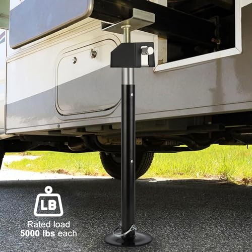 Garvee RV Slide Out Support Jacks (Set of 4) - 20,000lb Heavy Duty Rv Stabilizer Jacks Support, 21"-49" Quick-Lift Adjustable - Power Drill & Hand Crank Compatible for Campers, Travel Trailers & RVs - size: 4 Pack