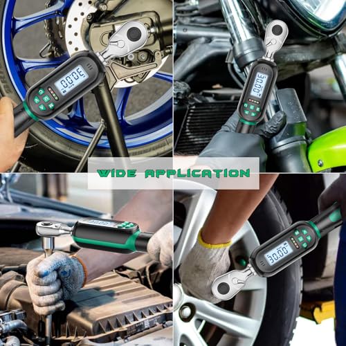 1/4" Drive Digital TorqueWrench, 1.11-22.13 Ft.lb/1.5-30 Nm, Preset Value, Buzzer/LED, ±2% Accuracy, for Gunsmithing, Bike & Motorcycle Maintenance - size: 1.1-22.1 Ft-lb/1.5-30 Nm, style: 1/4-Inch