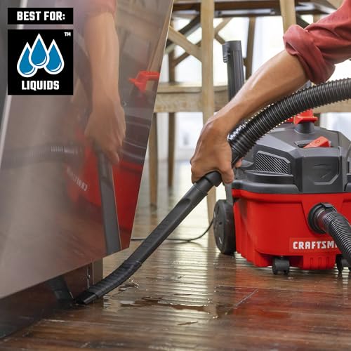 CRAFTSMAN CMXZVBE38786 1-1/4 in. Wet Dry Shop Vacuum Attachment Kit | Industrial-Grade Flexible Crevice Tool for Cleaning Tight Spaces, Fits 1-7/8 in. and 2-1/2 in. Hose Diameters