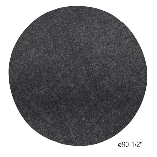 9X9 Ft Heavy Duty Oil Spill Mat, Absorbent Oil Pad, Premium Maintenance Mats, Protective Flooring for Under Cars (Black, 90 x 90 Inch) - size: 7'7" (Round)