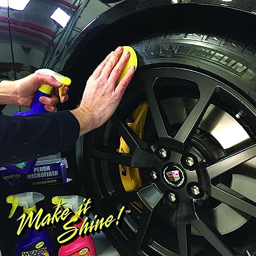Wizards Exterior Detailing Tools Yellow Foam Detail Pad Set - Cleaners, Applicator Pads and Tools for Car Care - Durable and Multi Use Wax Foam Pad - Car Detailing Kit Essentials - 2 Pcs