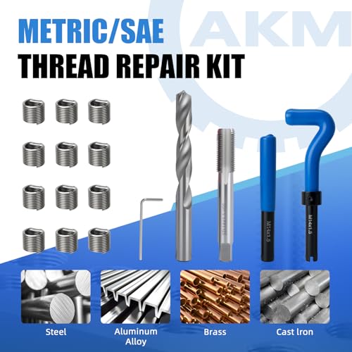 AKM 17PCS M14*1.5 Metric Thread Repair Kit