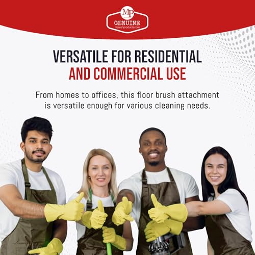 MP Maresh Products Vacuum Brush Attachment - Household Vacuum, 12 Inch | Compatible with 1 1/4 Shop Vac Attachments, Eureka, Hoover, Baseboard Cleaner, Floor Brush for Hardwood, Laminate, Tiles - size: 12" Wide