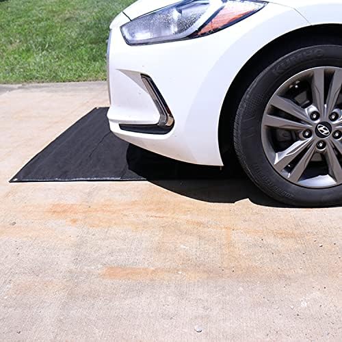 PIG Absorbent Oil Containment Mat for Under Car | Oil Spill Garage Floor Mat with Grommets| Protects Garage Floors and Driveways | 5’ W x 5’ L | Absorbs up to 3 gallons | PM50087 - size: 5’ W x 5’ L