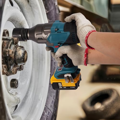 1100 ft-lbs(1500Nm) maximum torque, 20V 3/4 inch cordless impact wrench-brushless, 4-speed adjustment, automatic start and stop.(Host only/Without battery). - size: 3/4 1500Nm