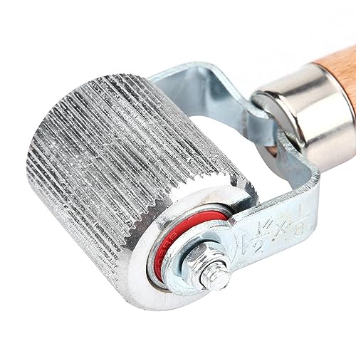 Car Wheel Tire Patch Repair Tool LaborSaving Bearing Roller with Wooden Handle Fit for and Motorcycle (Large 52x5cm) - size: Large 52x5cm