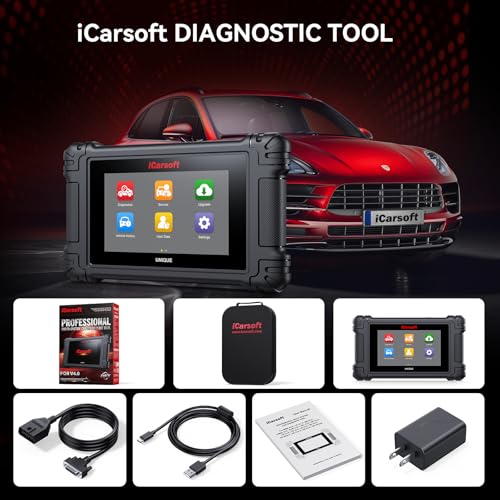 iCarsoft POR V4.0 Bidirectional Diagnostic Tool for Porsche, All System Full Active Tests 27 Services OBD2 Scanner for Porsche, Code Reader, Auto VIN