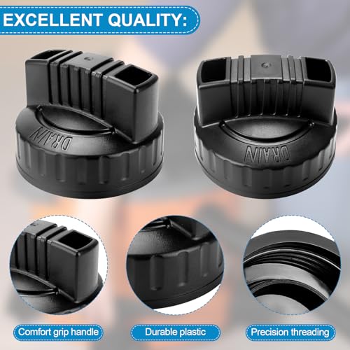 47922 Vacuum Drain Cap for Ridgid Shop Vac Vacuums Cleaner and Craftsman Shop Vacuum, Wet Dry Vac Cleaner Replacement Drain Plug 1.97'' ID, Upgraded Shop Vac Replacement Parts & Accessories - 1Pack