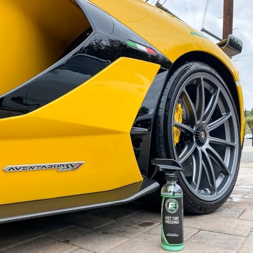 ExoForma Wet Tire Dressing Spray - Extremely High Shine Tire Dressing for That Wet Look - No Sling, Non-Greasy Silicone Formula with UV Protection - Easy to Apply, Minimal Cure Time - 16 fl oz, 2 Pack - size: 16 Fl Oz (Pack of 2)