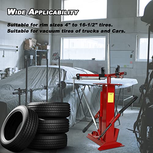 BLACKHORSE-RACING Multi Manual Tire Changer Auto Car Tire Changer Car/Truck/Motorcycle Portable Hand Tool Tire Bead Breaker Changer for 4" to 16-1/2" Tires ATV Wheel,Red