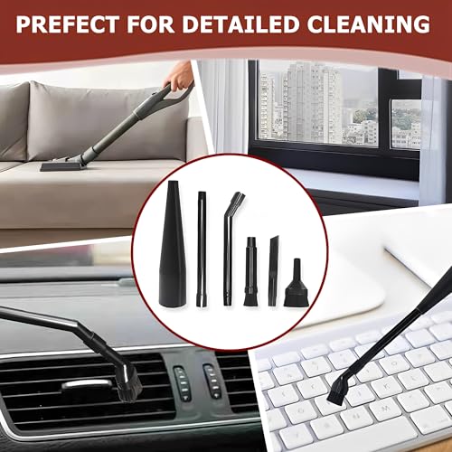6-Pack Micro Cleaning Nozzle Kit for Compact Wet Dry Shop Vacuum,1-1/4" Detailed Cleaning Attachments
