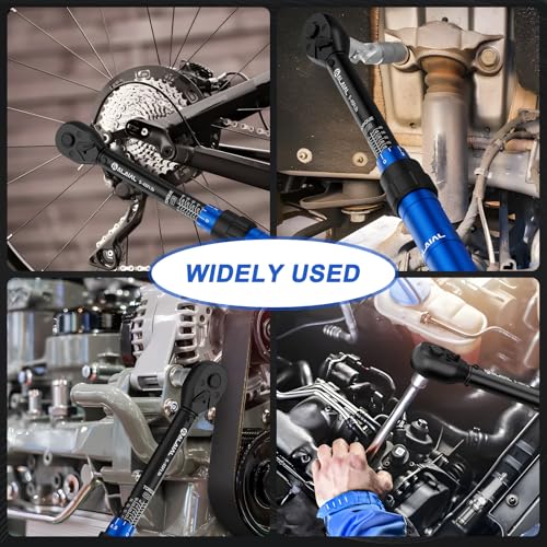 3/8" Drive Magnetic Spark Plug Socket Set, 5-45FT.LB/6.8-61Nm | Click Torque Wrench, 14PCS Swivel Spark Plug Socket, Universal Joint, Extension Bar, CR-V Steel for Easy Spark Plug Removal - size: 14PCS