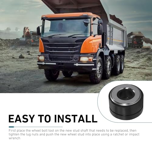 22800 Wheel Stud Installer, Steel Wheel Stud Installer Tool, Wheel Lug Stud Installer and Remover, Compatible with Most Cars SUVs and Light-Duty Trucks(Black)