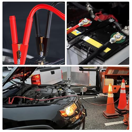 Nilight 1 Gauge 30 Feet Heavy Duty Jumper Cables 900 Amp Booster Battery Cables with Permanent Installation kit and Quick Connect Plug Includes Carrying Bag for 12V & 24V Cars SUVs and Trucks - size: 1 Guage 30 FT Quick Connect