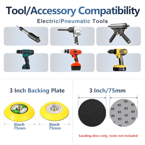 100 PCS 10000 Grit 3 Inch Hook and Loop Sanding Discs | Ultra-Fine Grinding, Wet Dry, Silicon Carbide, Round Sandpaper, for Wood Metal or Auto, for Drill Polishing Kit - style: 10000 Grit