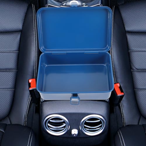 BESTonZON Tool Box Metal Tool Storage Box 7.48 X 4.72 X 3.07 in Mechanics Tools Organizer with Handle and Latch for Car Trunk Workshop Screwdrivers and Wrenches