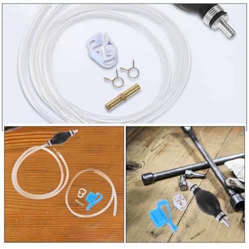 1set Manual Hand Siphon Pump for Transfer Efficient Gas Oil Siphoning Hose Kit for Cars Boats and Motorcycles Prevents Backflow Easy