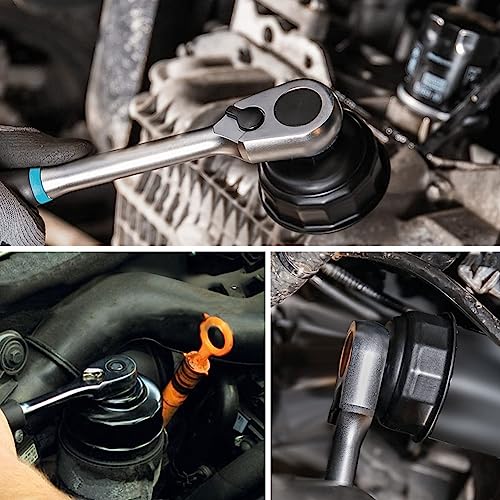 Three T Oil Filter Wrench, Oil Filter Tool For Polaris All Vehicles 2520799 2540086 2830550 2-9/16 in. (65 mm) - 14 flute