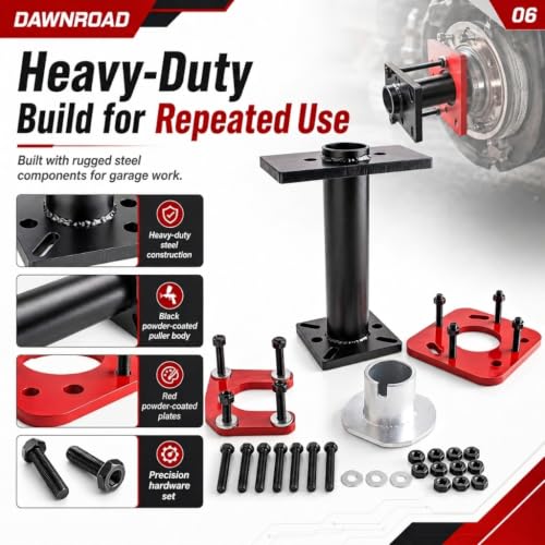 Rear Axle Bearing Puller & Installer with ABS Tone Ring Tool Kit, Heavy Duty Toyota Axle Bearing Tool, Compatible with 1995-2020 Toyota Tacoma, Tundra, 4Runner, Hilux, T100 Pickups