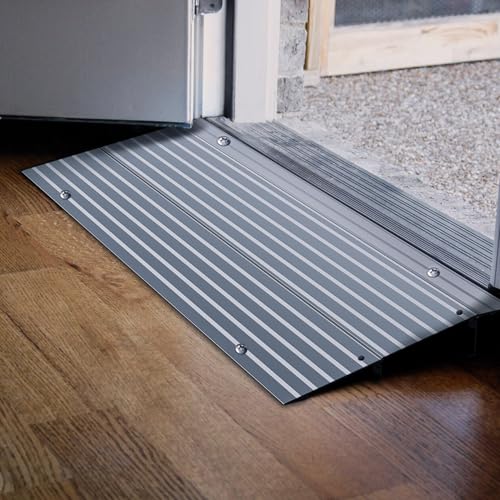 Nilight Door Threshold Ramp, 2" Rise Portable Aluminum Wheelchair Door Entry Ramps for Doorways Stairs Home Steps - size: 2" Rise