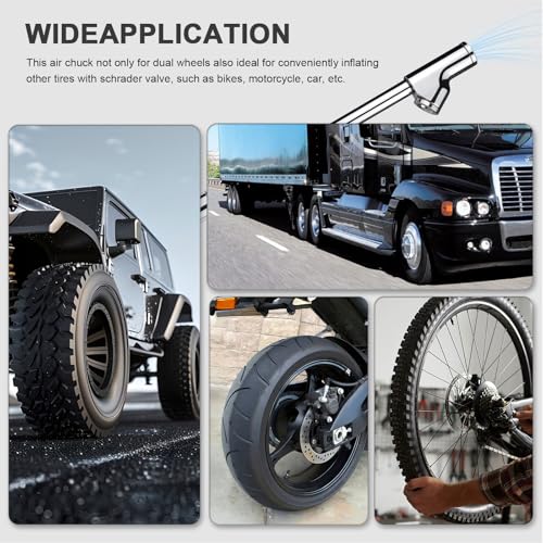 Semi Truck Tire Pressure Gauge Digital 200 PSI, Heavy Duty Dual Head Tire Guage and Backlight LCD Display, Digital Pressure Gauges Certified ANSI B40.1 for Car, Truck, SUV - size: 200PSI Truck digital
