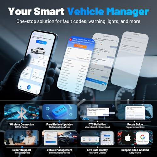 XTOOL AD20 Pro OBD2 Scanner - No Subscription, Full System Car Diagnostic Scan Tool with AI Analysis, Wireless OBD Car Code Reader, Oil Reset, Performance Test, Voltage Test