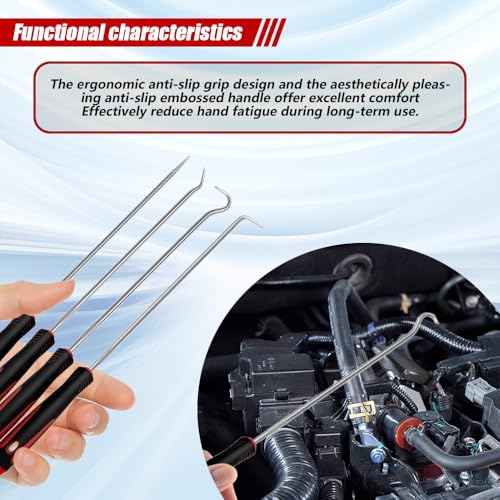 8PCS Precision Pick Set, Pick and Hook Set, Easy Removal Tool for Automotive Oil Seals, Universal Car Accessories Mini Precision Hooks Puller Remover for Car Auto Oil Seal/O-Ring Seal Gasket