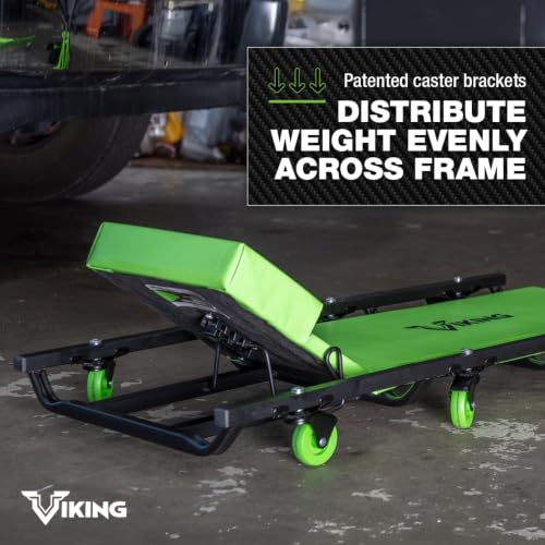 AFF Viking Mechanic's Creeper - Low Profile Fully Padded Design with Adjustable Head - Heavy Duty - style: 40" Adjustable Head