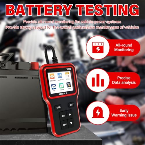 Car OBD2 Scanner, Automotive Diagnostic Tool Engine Fault Code Reader, Scan Tool for Check Engine Light, Read & Clear Error Code, Suitable for Most OBD II Protocol Vehicles Since 1996